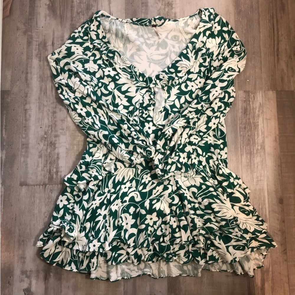 Free People Rebecca Ruffle Floral dress size small